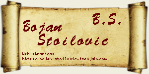 Bojan Stoilović vizit kartica